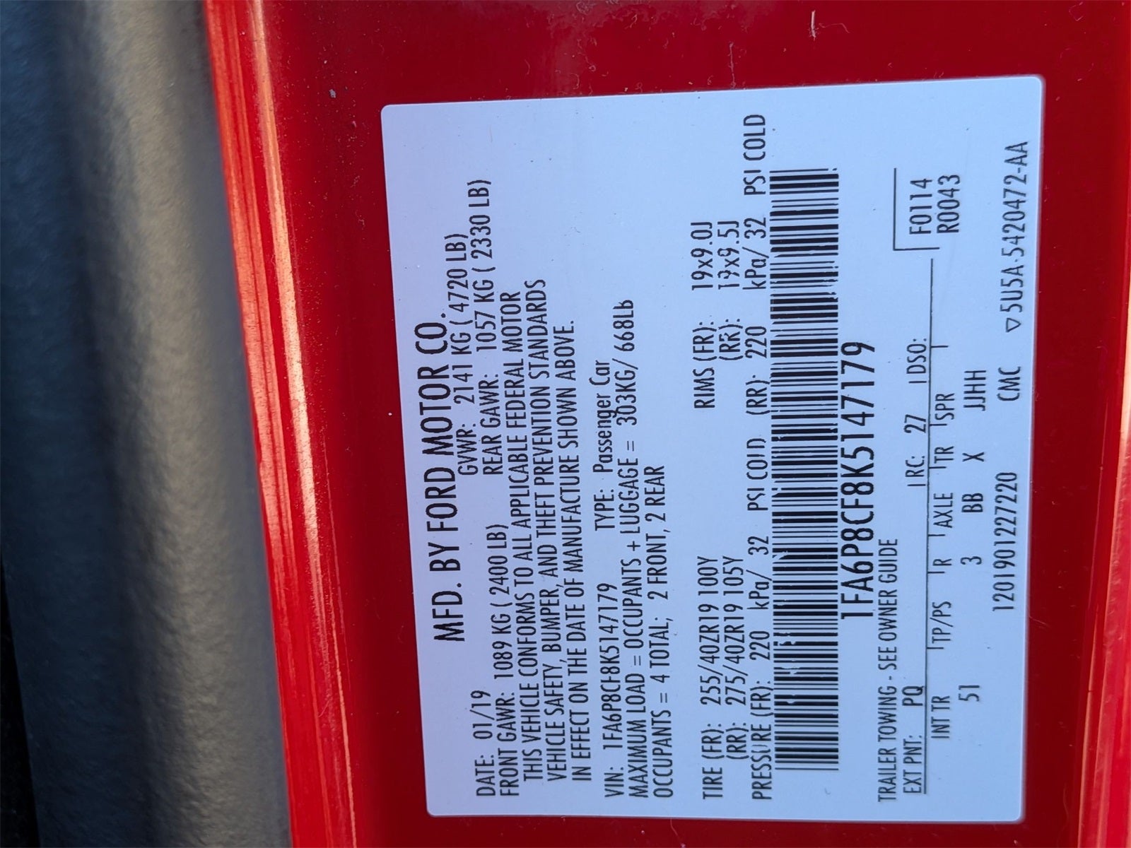 2019 Ford Mustang GT Premium