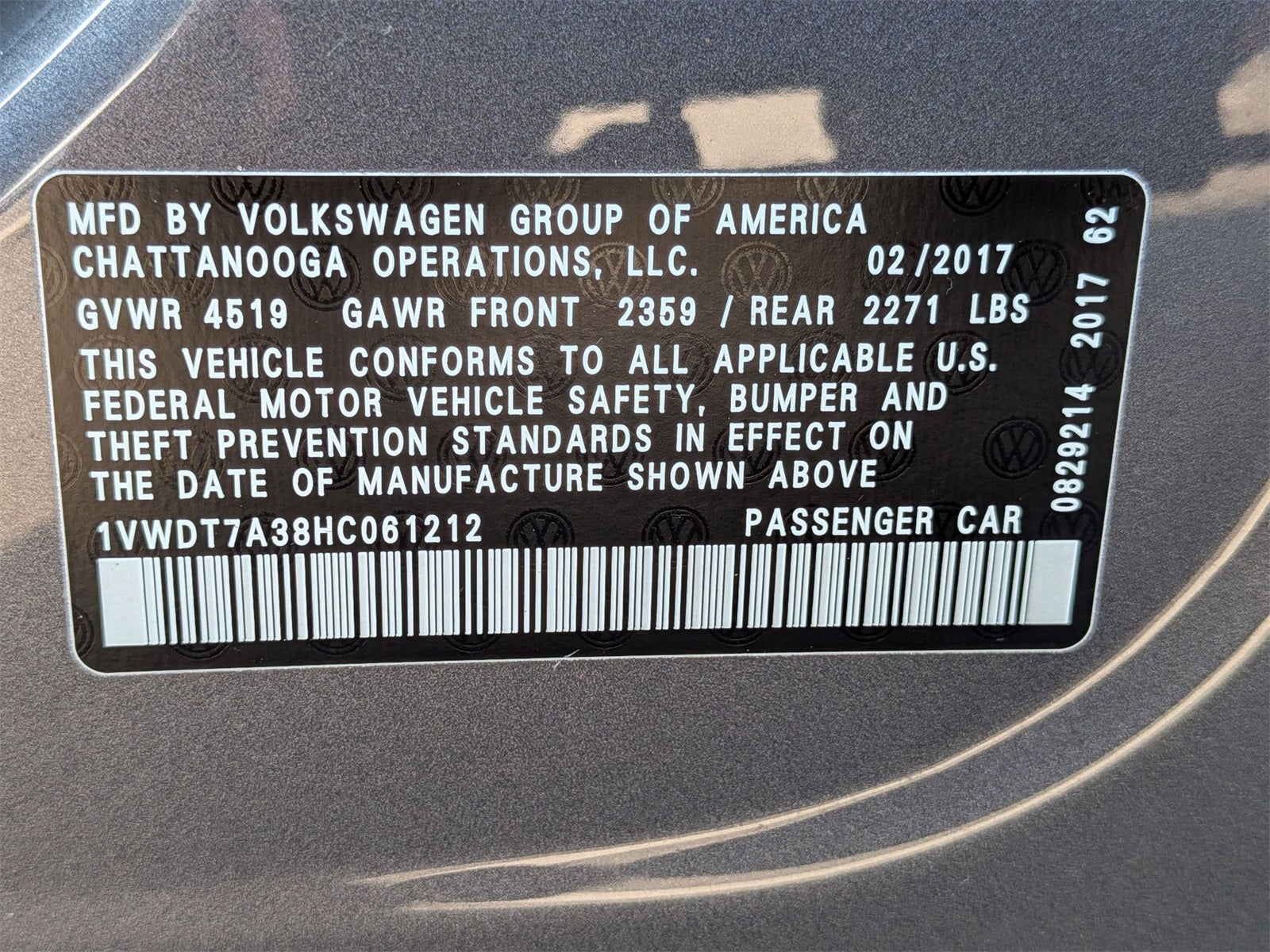 2017 Volkswagen Passat 1.8T R-Line