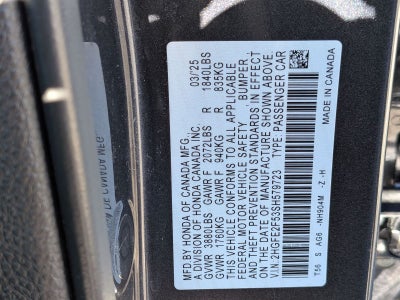 2025 Honda Civic Sport