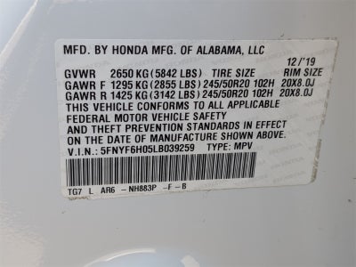 2020 Honda Pilot Elite