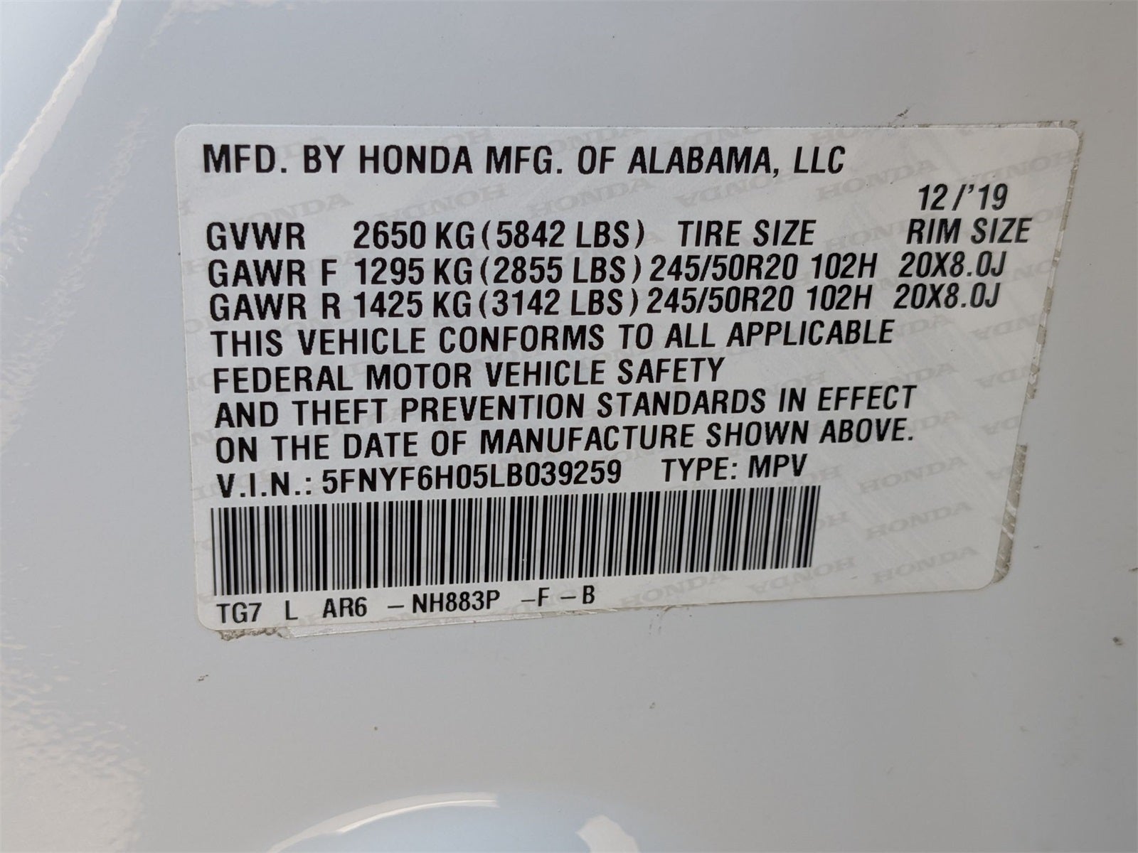 2020 Honda Pilot Elite