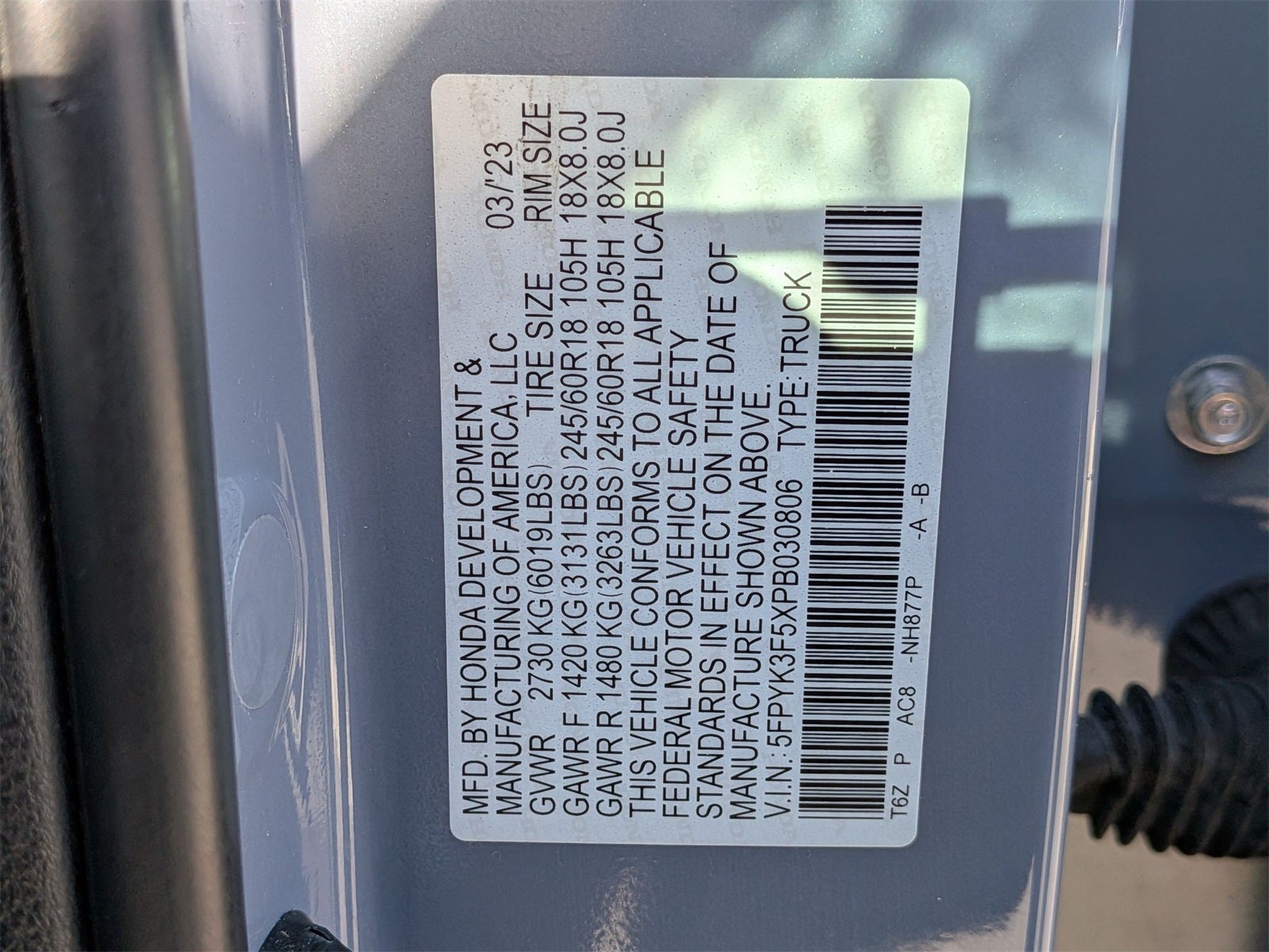 2023 Honda Ridgeline RTL