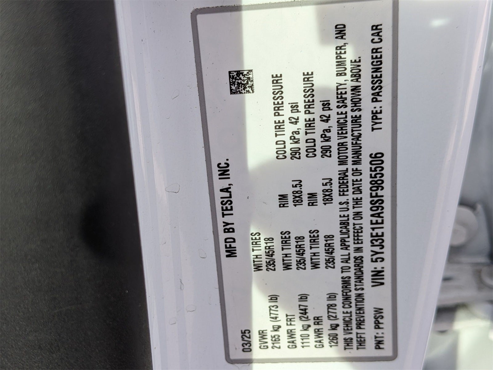 2025 Tesla Model 3 Long Range