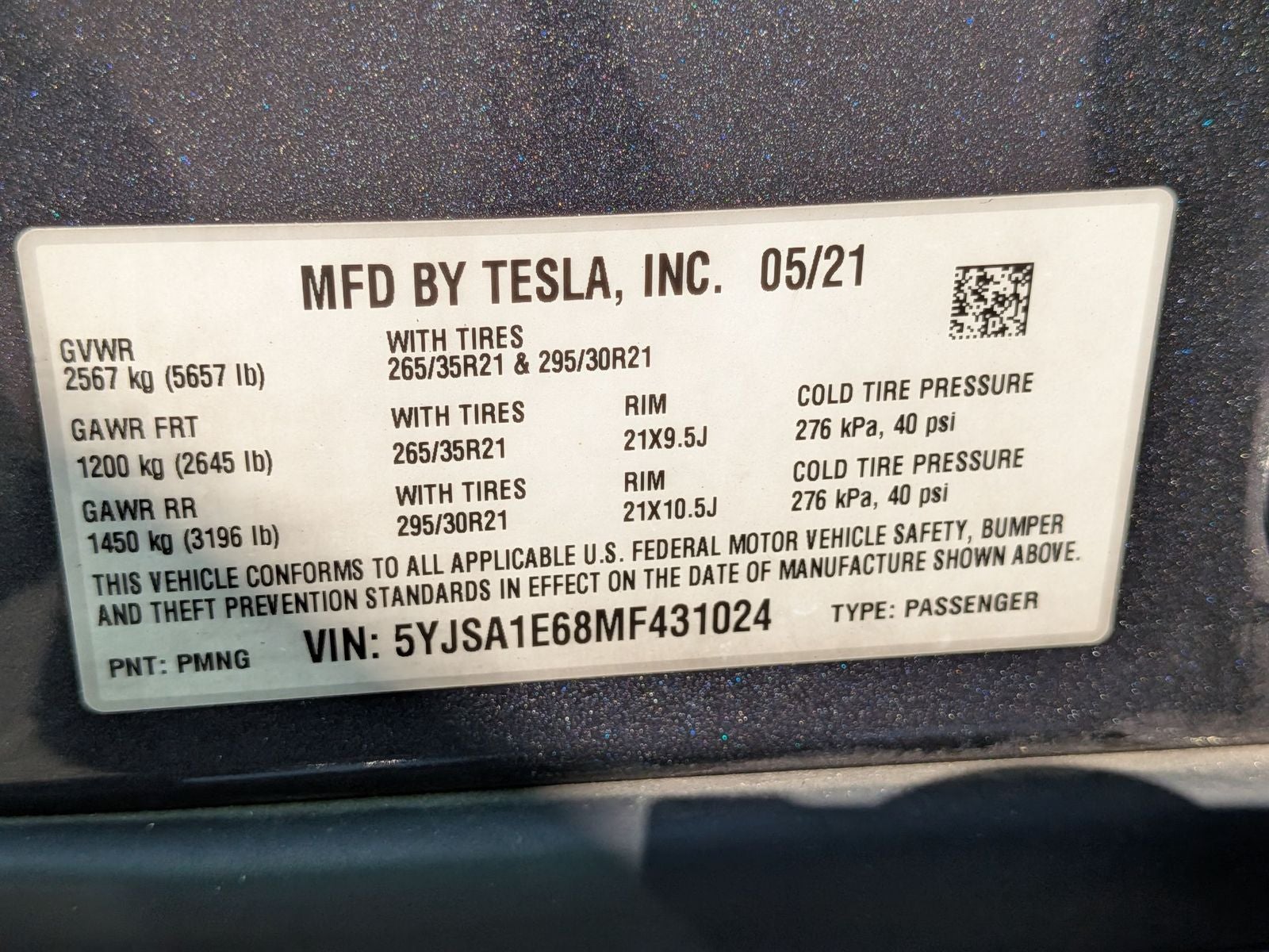 2021 Tesla Model S Plaid