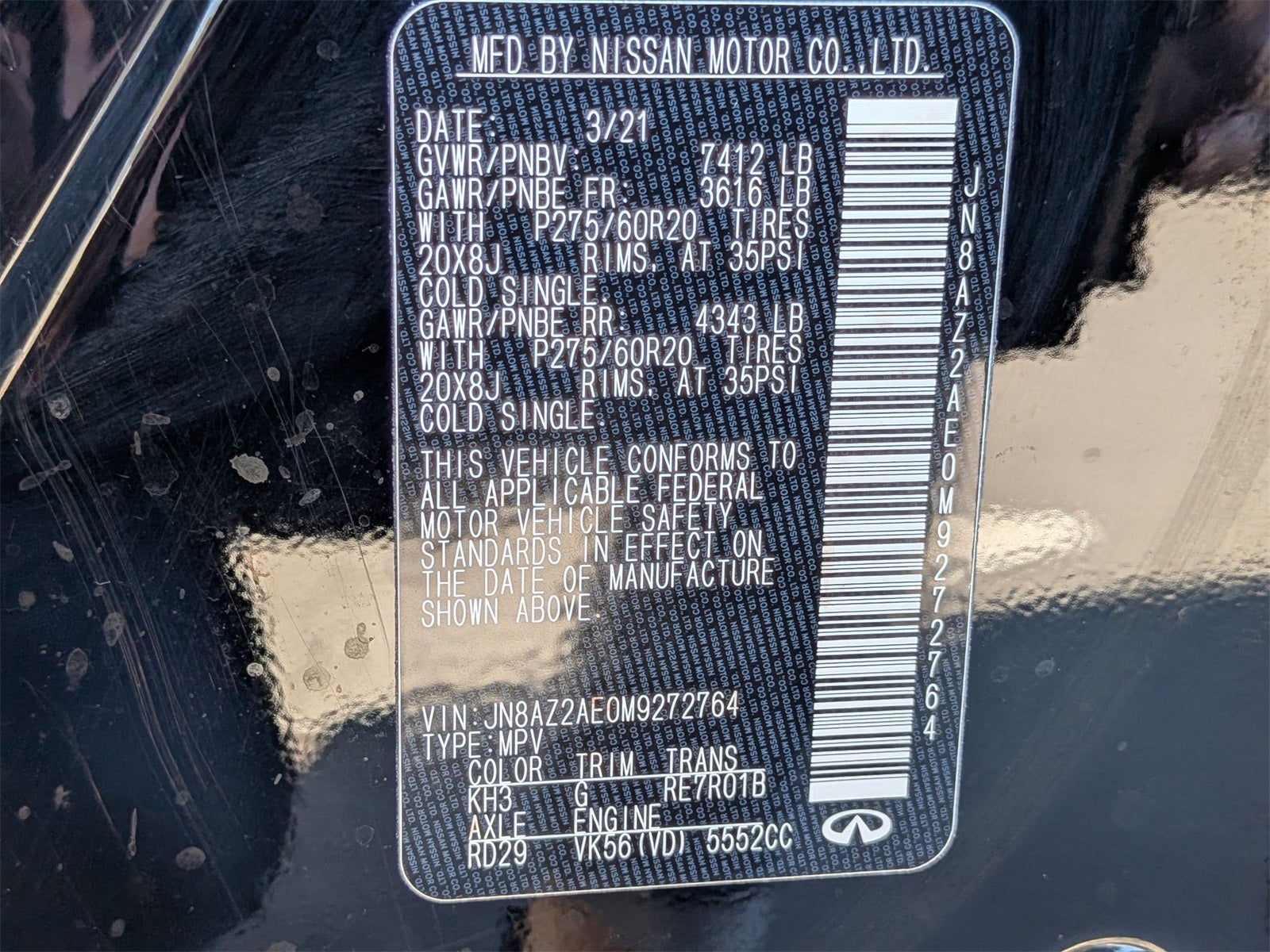 2021 INFINITI QX80 LUXE