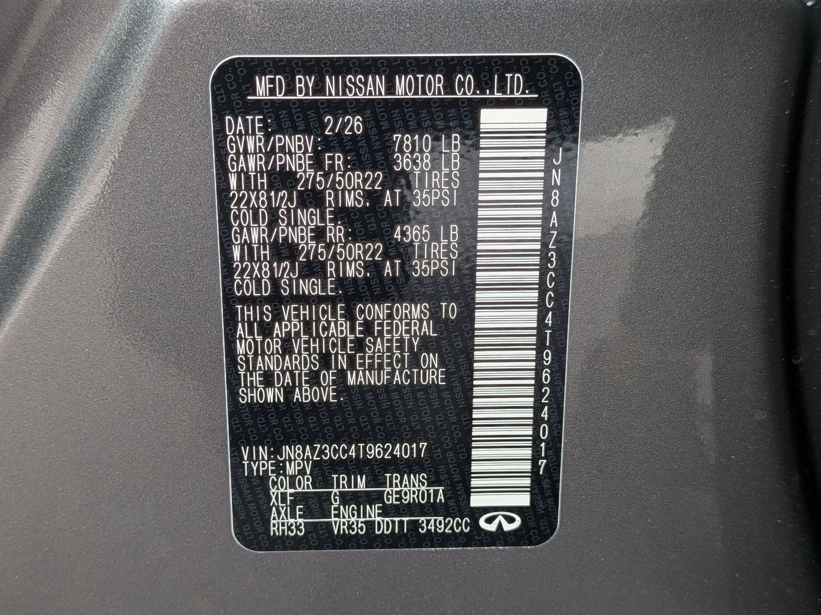 2026 INFINITI QX80 AUTOGRAPH