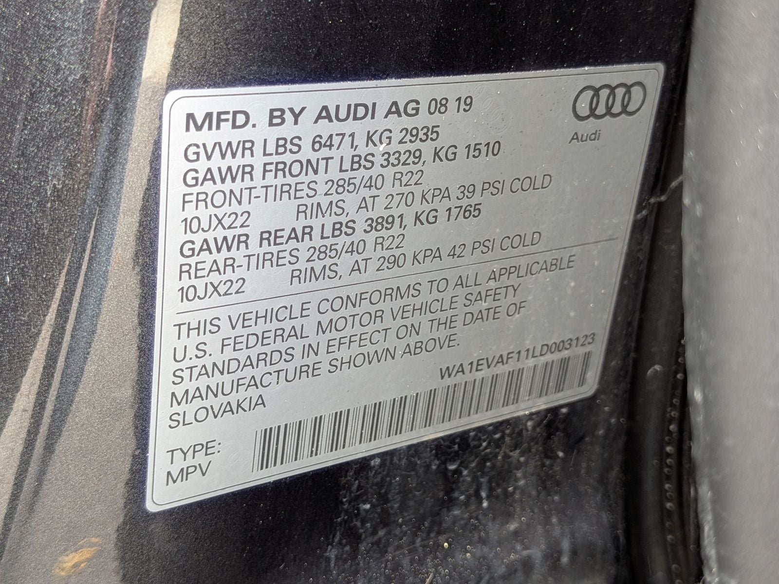 2020 Audi Q8 55 Premium Plus quattro