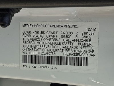 2020 Acura TLX 2.4L