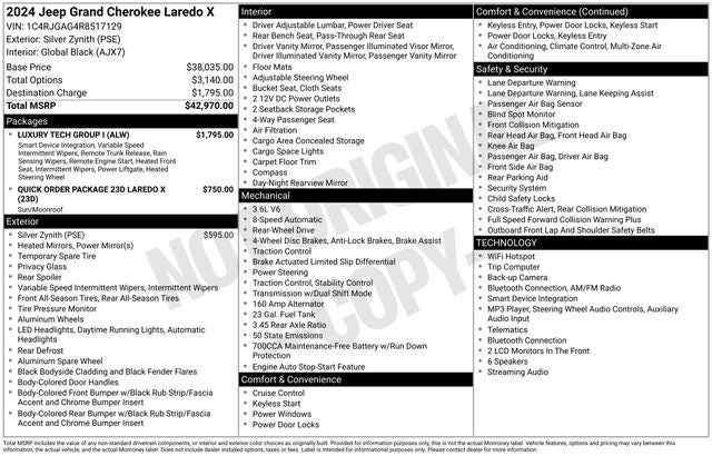 2024 Jeep Grand Cherokee Laredo X