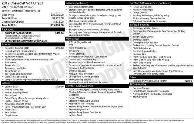 2017 Chevrolet Volt LT