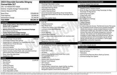 2023 Chevrolet Corvette Stingray 2LT