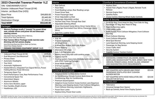 2023 Chevrolet Traverse Premier
