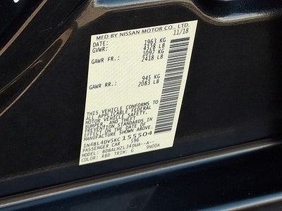 2019 Nissan Altima 2.5 SV