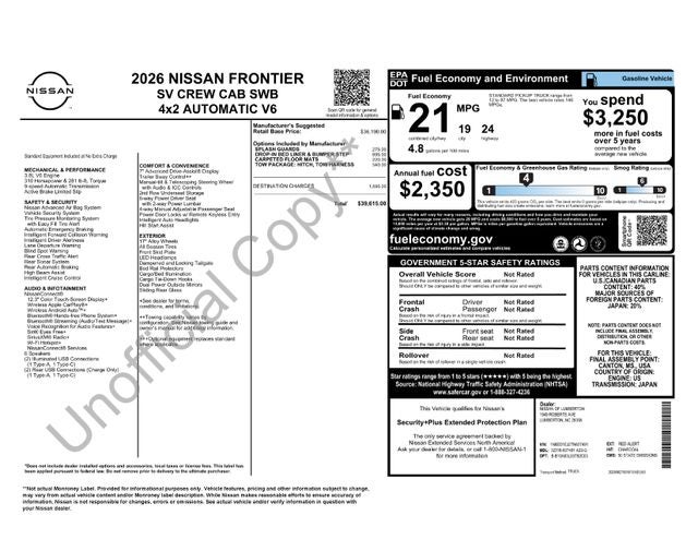 2026 Nissan Frontier SV