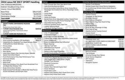 2024 Lexus NX 350 F SPORT Handling