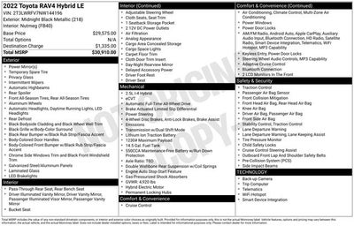 2022 Toyota RAV4 Hybrid LE