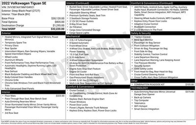 2022 Volkswagen Tiguan 2.0T SE