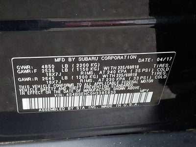 2017 Subaru Outback 3.6R Limited