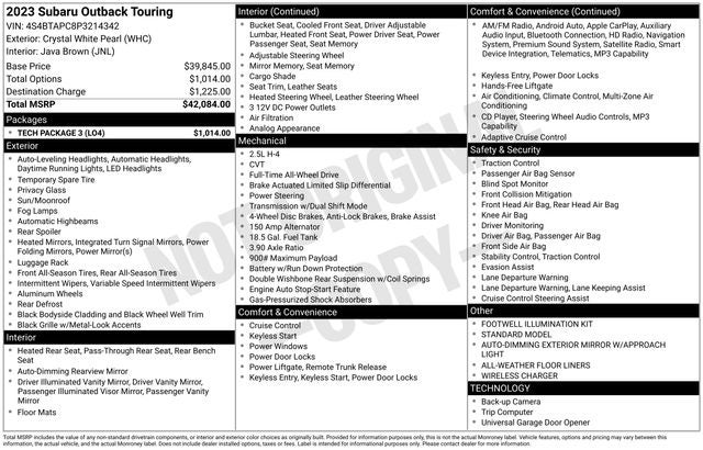 2023 Subaru Outback Touring