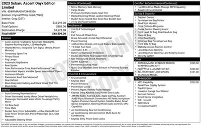 2023 Subaru Ascent Onyx Edition