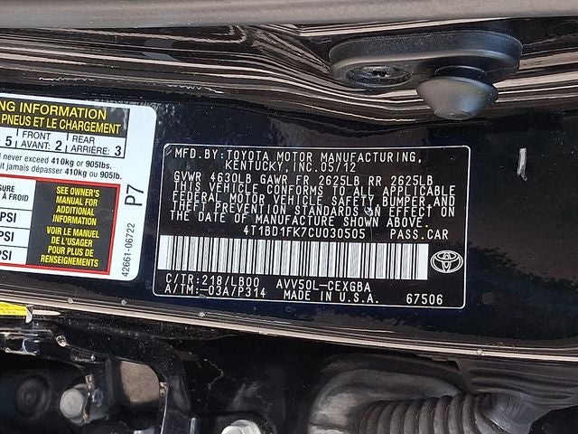 2012 Toyota Camry Hybrid XLE