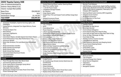 2025 Toyota Camry XSE