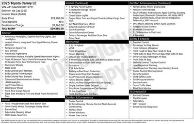 2025 Toyota Camry LE