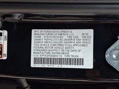 2025 Honda Ridgeline RTL