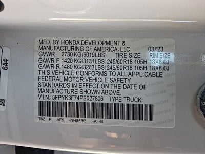 2023 Honda Ridgeline RTL-E