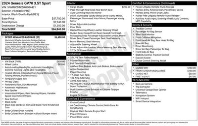 2024 Genesis GV70 3.5T Sport