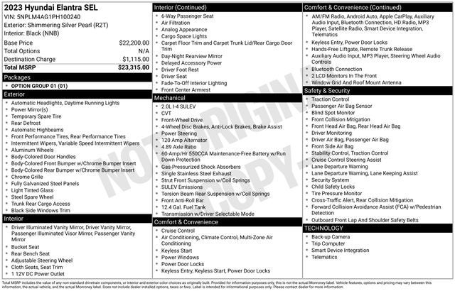 2023 Hyundai Elantra SEL