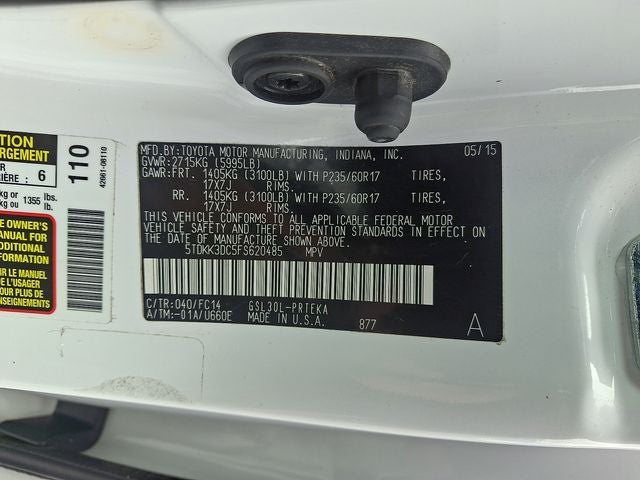 2015 Toyota Sienna LE 8 Passenger