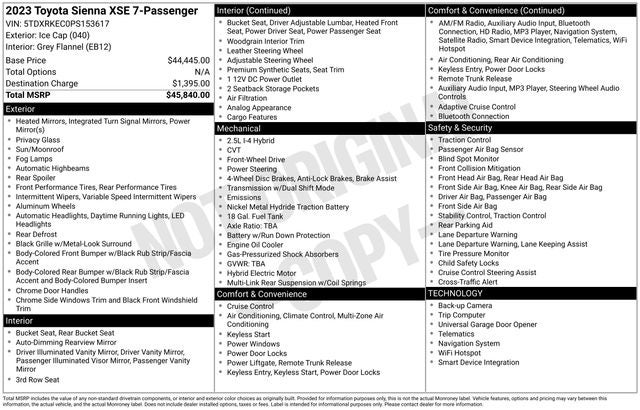 2023 Toyota Sienna XSE