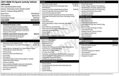 2021 BMW X5 sDrive40i