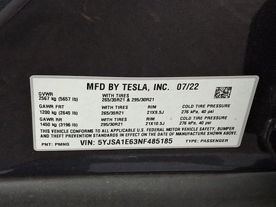2022 Tesla Model S Plaid