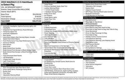 2023 Mazda Mazda3 2.5 S Select Package