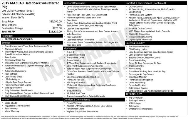 2019 Mazda Mazda3 Preferred
