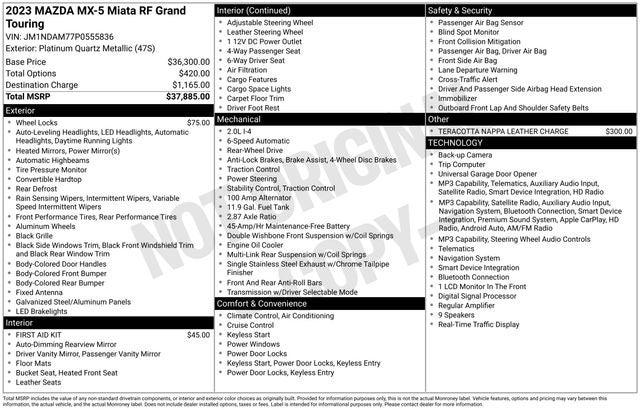 2023 Mazda Mazda Miata RF Grand Touring