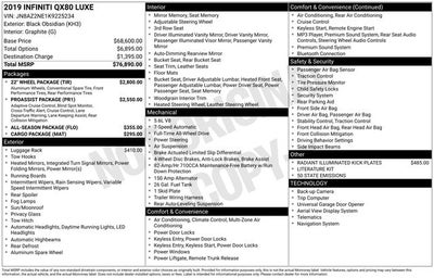 2019 INFINITI QX80 LUXE