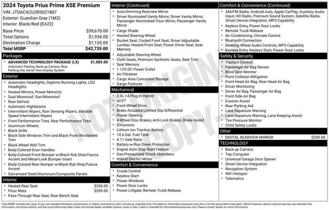 2024 Toyota Prius Prime XSE Premium