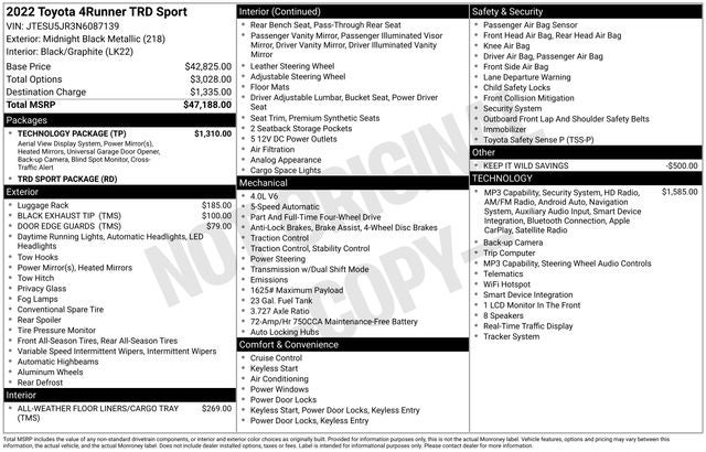 2022 Toyota 4Runner TRD Sport