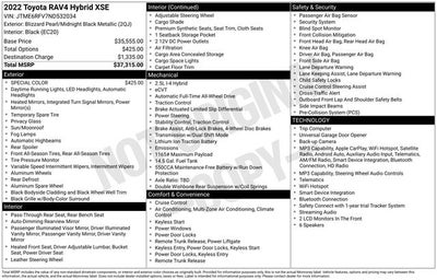2022 Toyota RAV4 Hybrid XSE