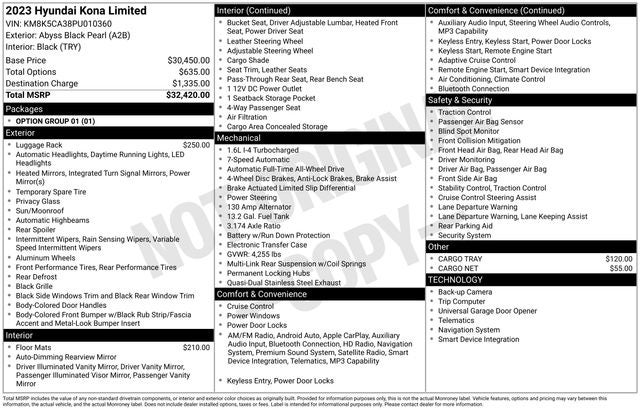 2023 Hyundai Kona Limited