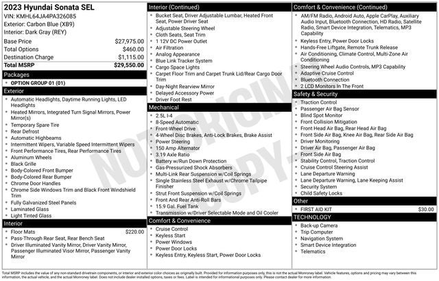 2023 Hyundai Sonata SEL