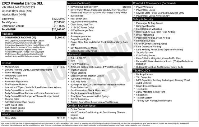2023 Hyundai Elantra SEL