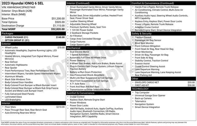 2023 Hyundai IONIQ 6 SEL