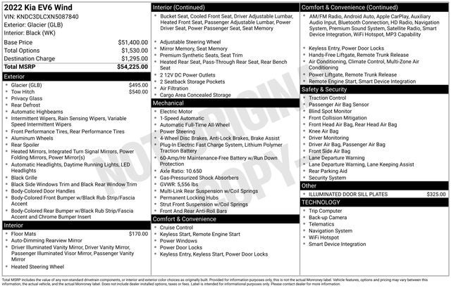 2022 Kia EV6 Wind
