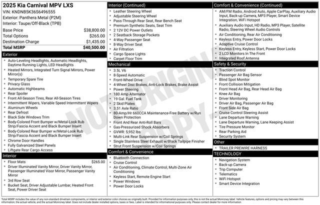 2025 Kia Carnival LXS