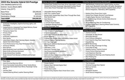 2023 Kia Sorento Hybrid SX Prestige