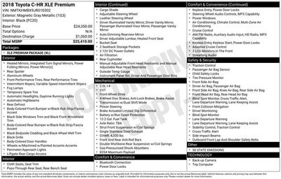 2018 Toyota C-HR XLE Premium